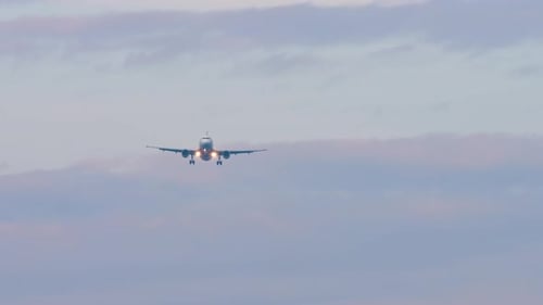 Airplane Approaching Landing