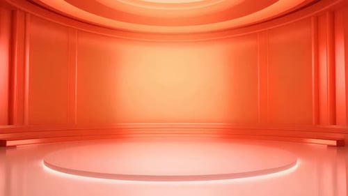 Podium Futuristische Vitrine mit Plattform für Produktausstellungen. Leeres modernes Bühnendisplay