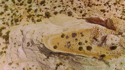 Dry and lifeless landscape of deserted territories in National Park of Utah, USA.