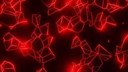 Red Abstract Glowing Patterns Background Vj Loop Animation In HD