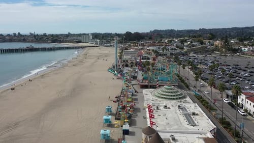 Santa Cruz Beach Boardwalk Aerial View