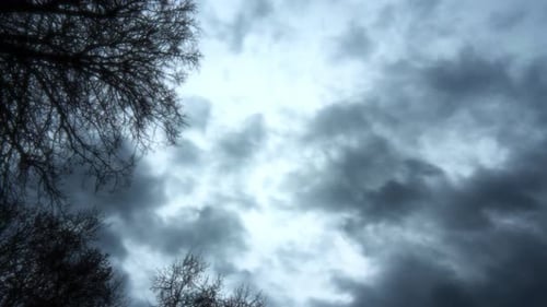 Gloomy Sky with Fast Moving Clouds