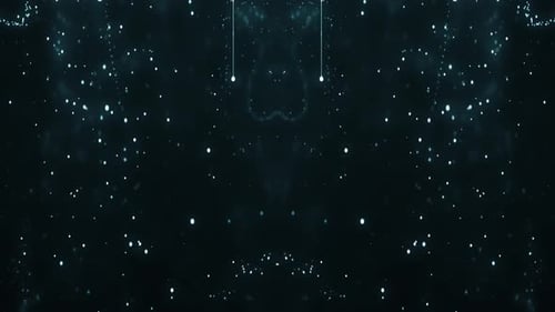 Futuristic Abstract Glowing Particles Loop Background
