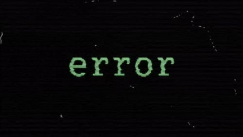 Digital Glitch Error Screen Transition Effect