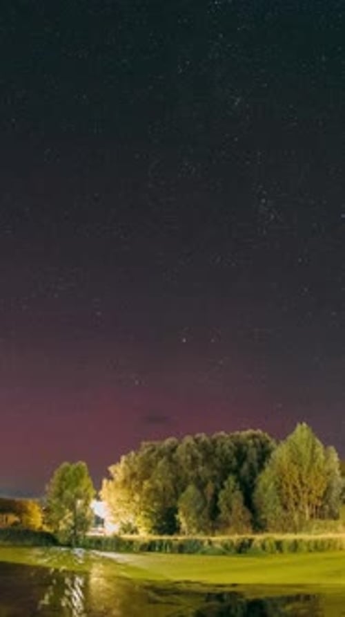 Night Sky with Starry View and Reflections