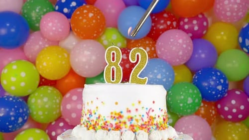 Candles in the Form of Numbers on the Birthday Cake