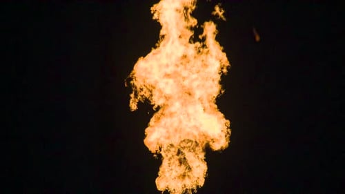 Bright Fire Stream In The Dark