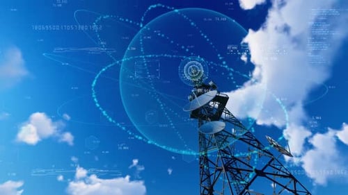 5G Base Station Transmitting Wireless Signals