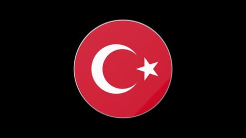 3D Spinning Turkish Flag Icon