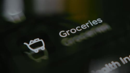 Categoria de mantimentos no aplicativo Expense Tracker