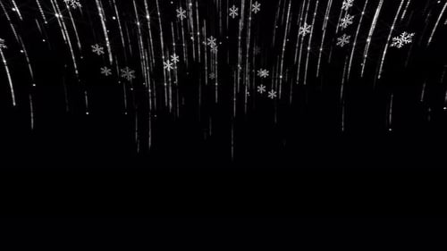 Sparkling Snowflakes and Falling Glitter Overlay