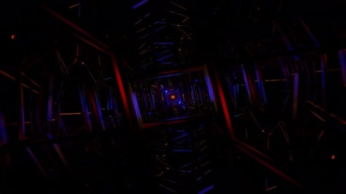 Fondo abstracto alucinante con un bucle continuo de imágenes caleidoscópicas en 3D