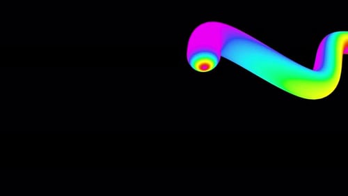 Color Rainbow Gradient Curve Line