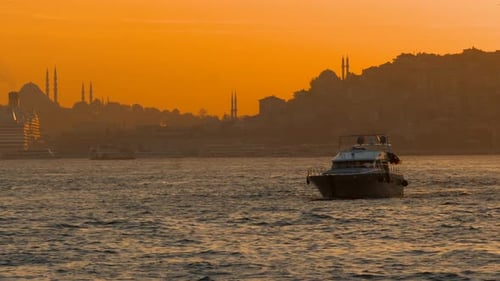 Istanbul Sunset Mosques Scenic View 2