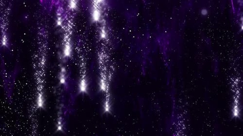 Twinkling Purple Light Trails Abstract Background