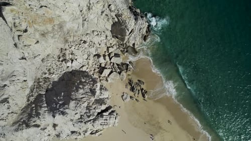 Aerial view of Playa del Divorcio, Cabo San Lucas, Baja California, Mexico.