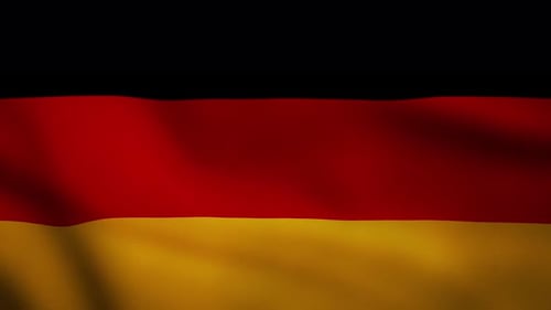 Realistic German Flag Waving Loop Background