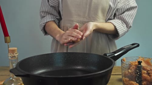 Forming Meatball in Kitchen for Delicious Recipe