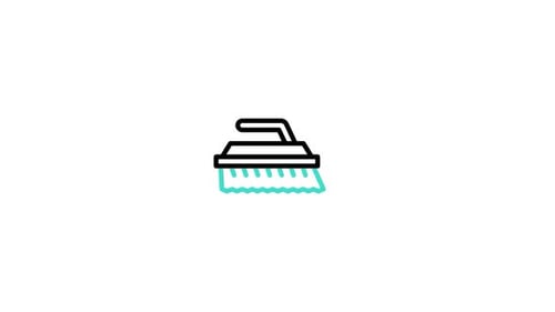 Animated Line Art Cleaning Brush Icon