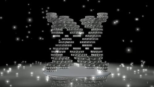 Abstract Metallic Geometric Shape Formation Animation Reveal