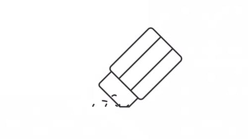 Animiertes, wackeliges, abgewinkeltes Blockradierliniensymbol