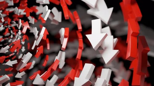 Abstract flying arrows animation
