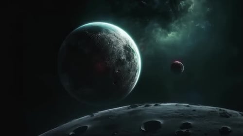 Kosmische Szene mit mehreren Planeten im Weltraum