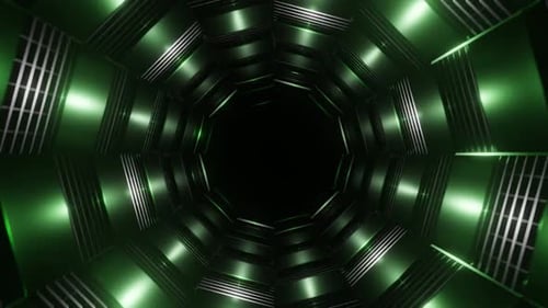Green And White Net Tunnel Background Vj Loop In HD