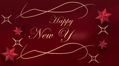 Happy New Year Elegant Title Reveal with Stars