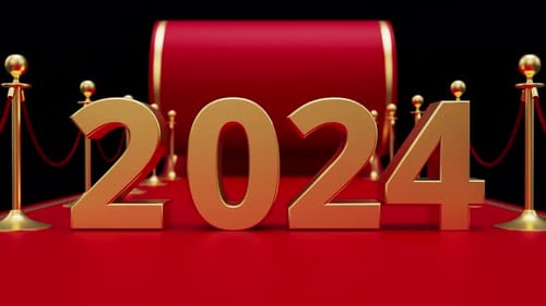 Concepto de feliz año nuevo 2024
