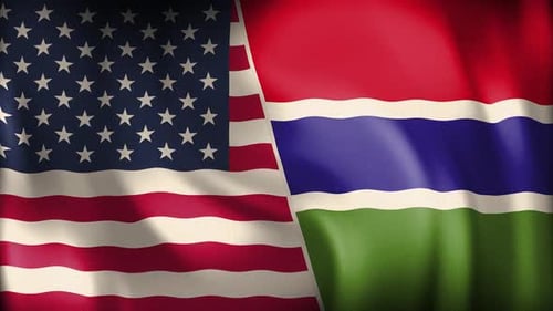 Usa And The Gambia Background Loop