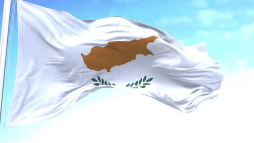 Cyprus Horizontal Flag In The Sky Speed Waving