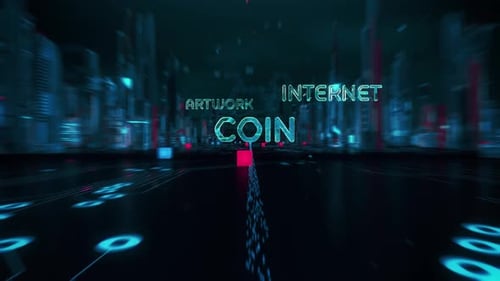 Futuristic Digital City Metaverse Corporate Title Introduction