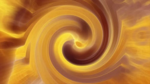 Fondo amarillo en bucle de energía retorcida, líneas de luz brillantes mágicas, fondo abstracto