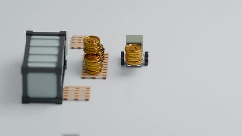 3D Loop Satisfying Logistics Animation