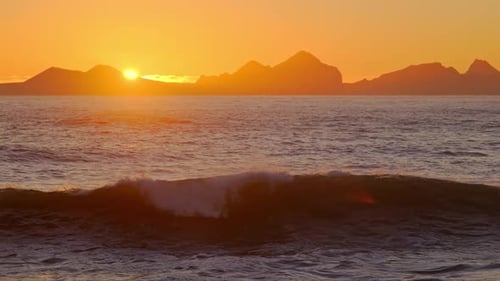Sun Over Stormy Ocean Sunrise Timelapse