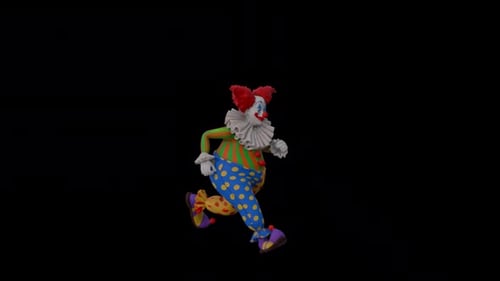 Funny Clown Running