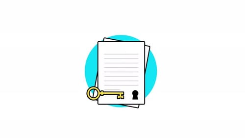 4k Document File Access Concept Animation Video