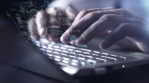 Futuristic Heads Up Display Digital Interface Overlay