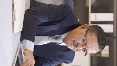 Frustrated Man Reacts to Business Setback