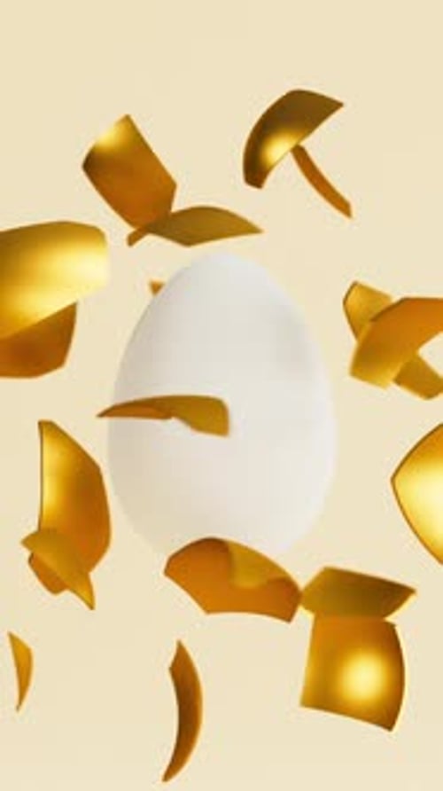 Golden Egg Cracking Reveal Animation