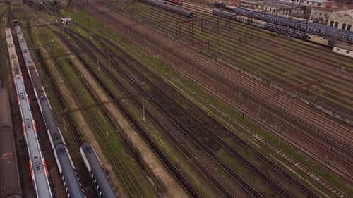 Top View Of Old Railway Tracks