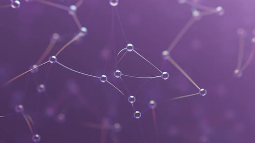 3D animation of the geometric shape of a lattice in space.