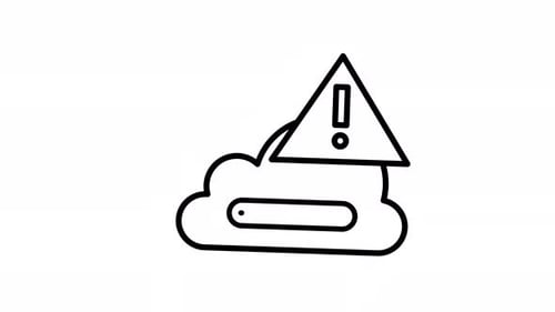 Cloud Issue Line Icon Animation