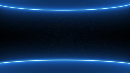 Large digital screen in a virtual cinema. Glowing background.