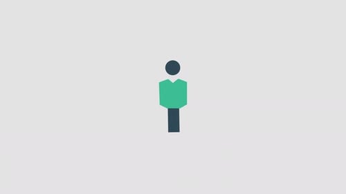 Flat Design Person Icon Pulsing Loop Animation