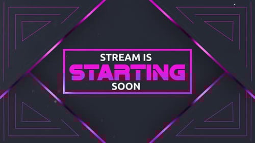 Futuristic Glitch Stream Starting Soon Screen