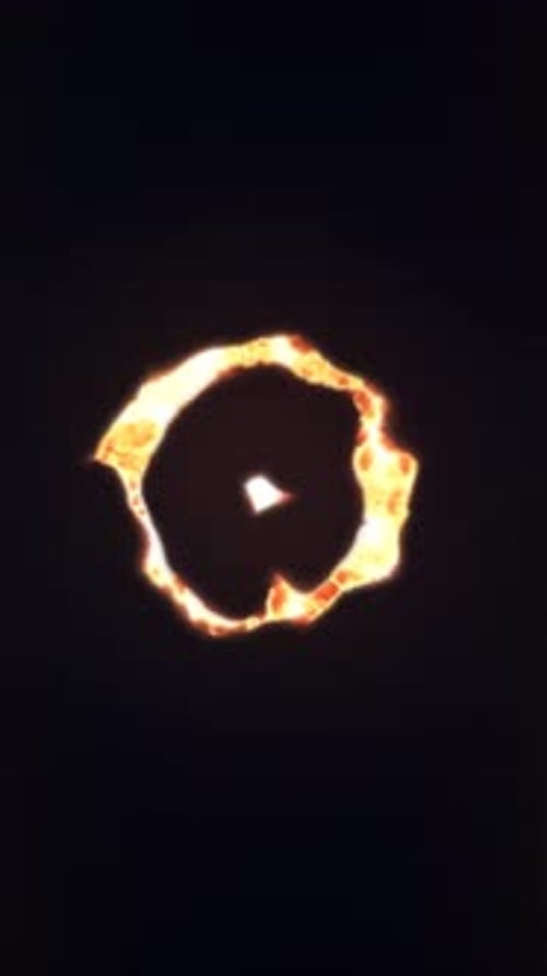 Glowing fiery rings resembling molten lava loops over a dark background, evoking a sense of heat