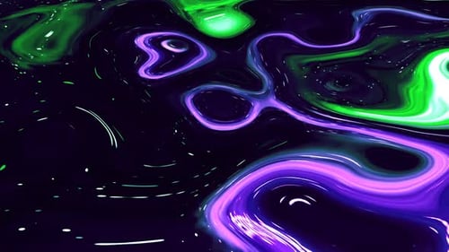 Abstract Fluid Neon Swirls Liquid Motion Background Loop