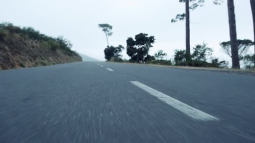 Zoom, fitness and legs running on a road training for a marathon with cardio workout